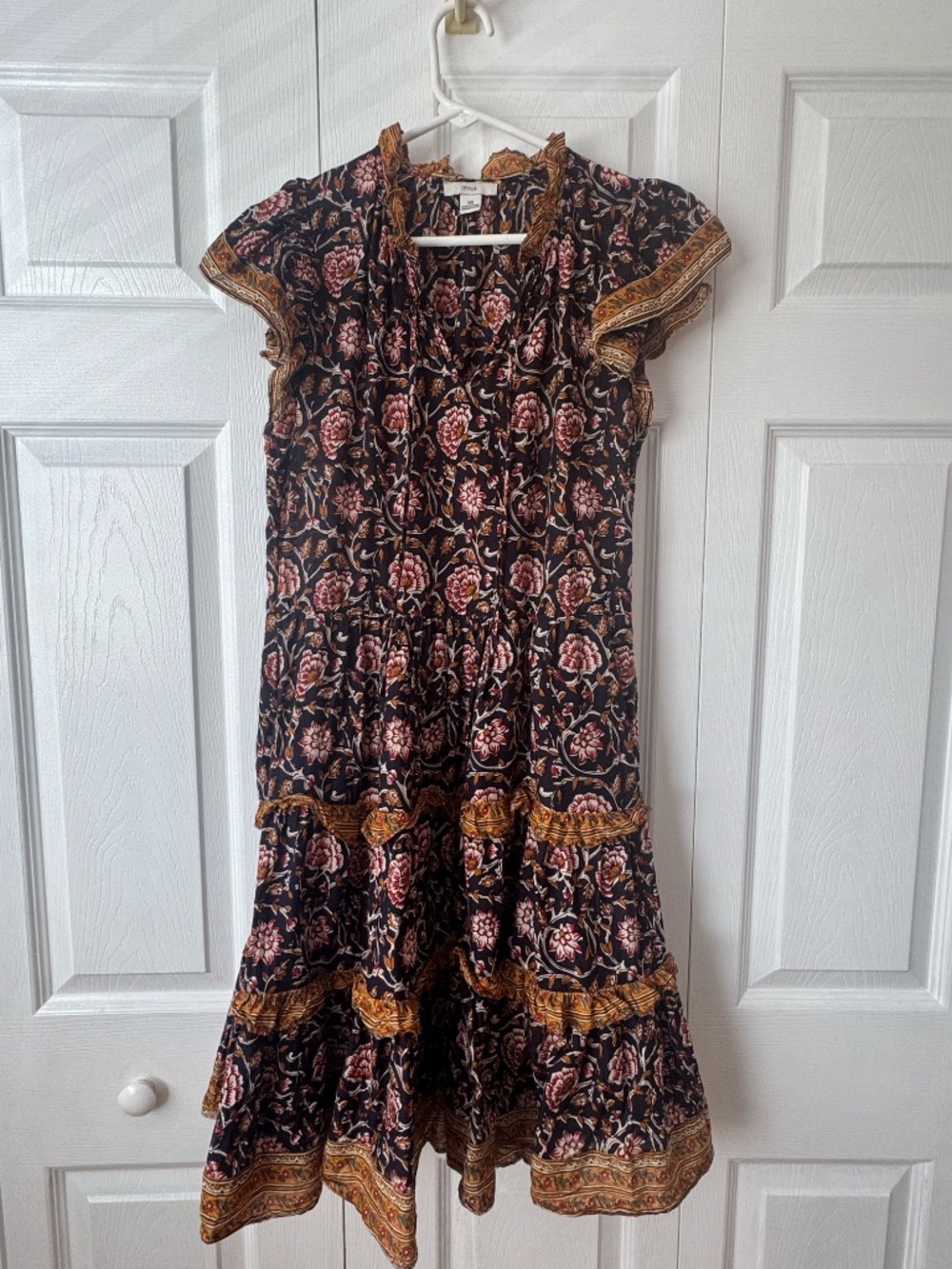 Othilia (Anthropologie) Floral Tiered Midi Dress - Size XS